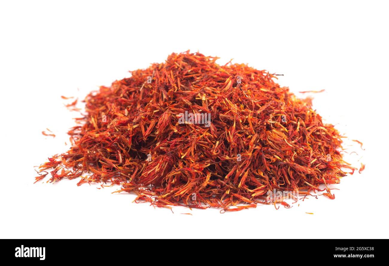 Shfron The Beautiful Red Spice of the Saffron Flower Stock Photo - Alamy