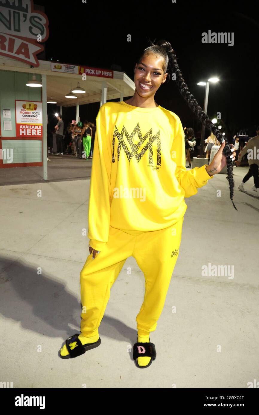 Valencia, Ca. 29th June, 2021. Jessica White at Space Jam: A New Legacy Party In The Park After Dark at Six Flags Magic Mountain in Valencia, California on June 29, 2021. Credit: Walik Goshorn/Media Punch/Alamy Live News Stock Photo