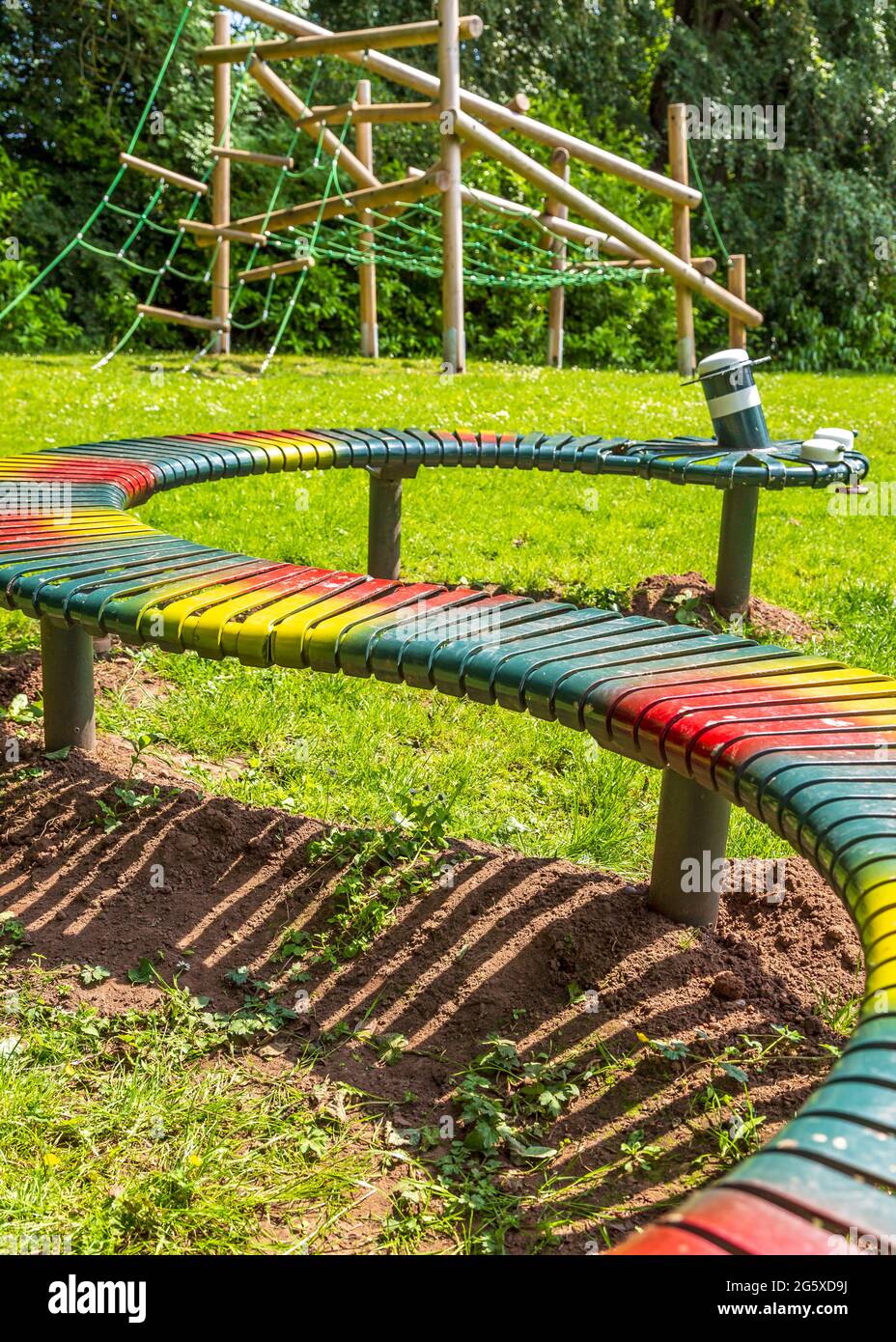 Views of Broadwaters Mill Park in Kidderminster, Worcestershire, England on a sunny day Stock