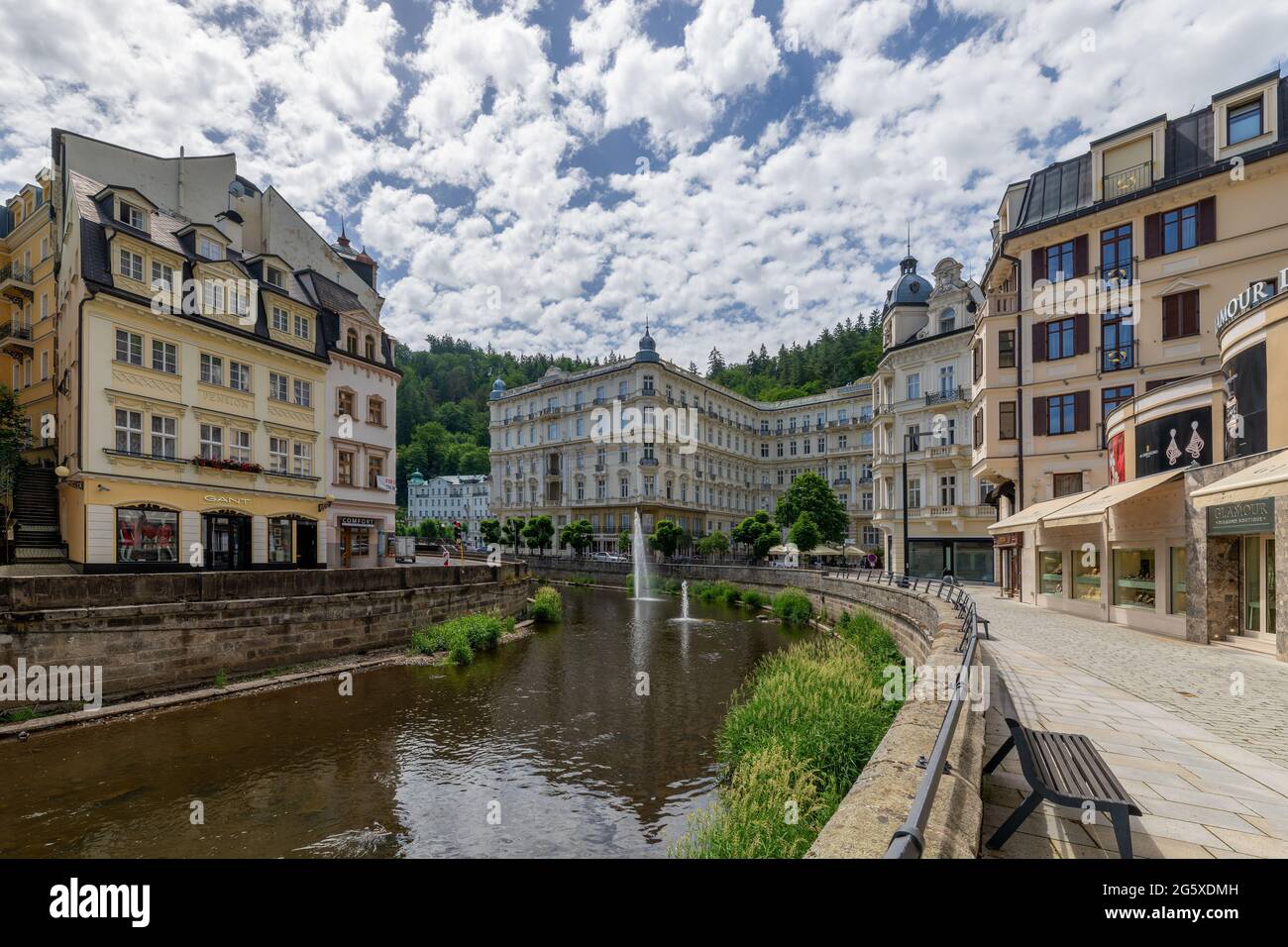 Grandhotel Pupp in the center of famous Czech spa town Karlovy Vary (Karlsbad) - Czech Republic, Europe Stock Photo