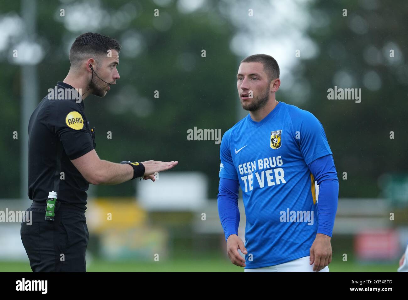 BURGH-HAAMSTEDE, NETHERLANDS - JUNE 30: Maximilian Wittek of Vitesse during the Pre Season Friendly match between Vitesse and AEK Athens at Sportpark van Zuijen on June 30, 2021 in Burgh-Haamstede, Netherlands (Photo by Yannick Verhoeven/Orange Pictures) Stock Photo