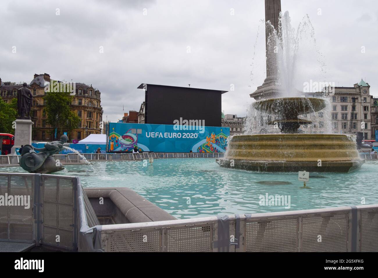 London, United Kingdom, 30th June 2021. Fan Zone at Trafalgar Square