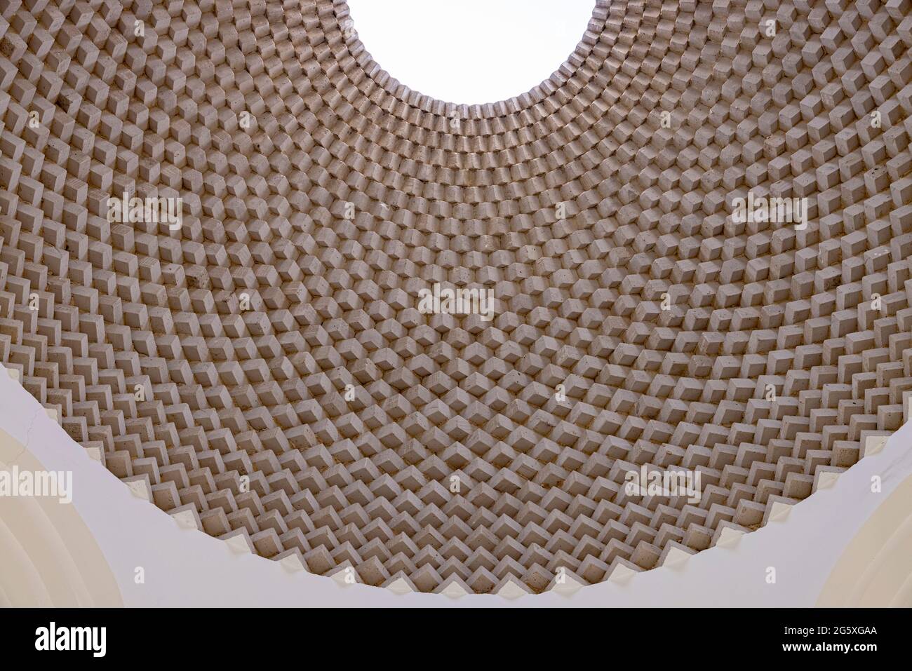 interior dome, Al Abu Stait mosque, Basuna village, Sohag, Egypt Stock ...