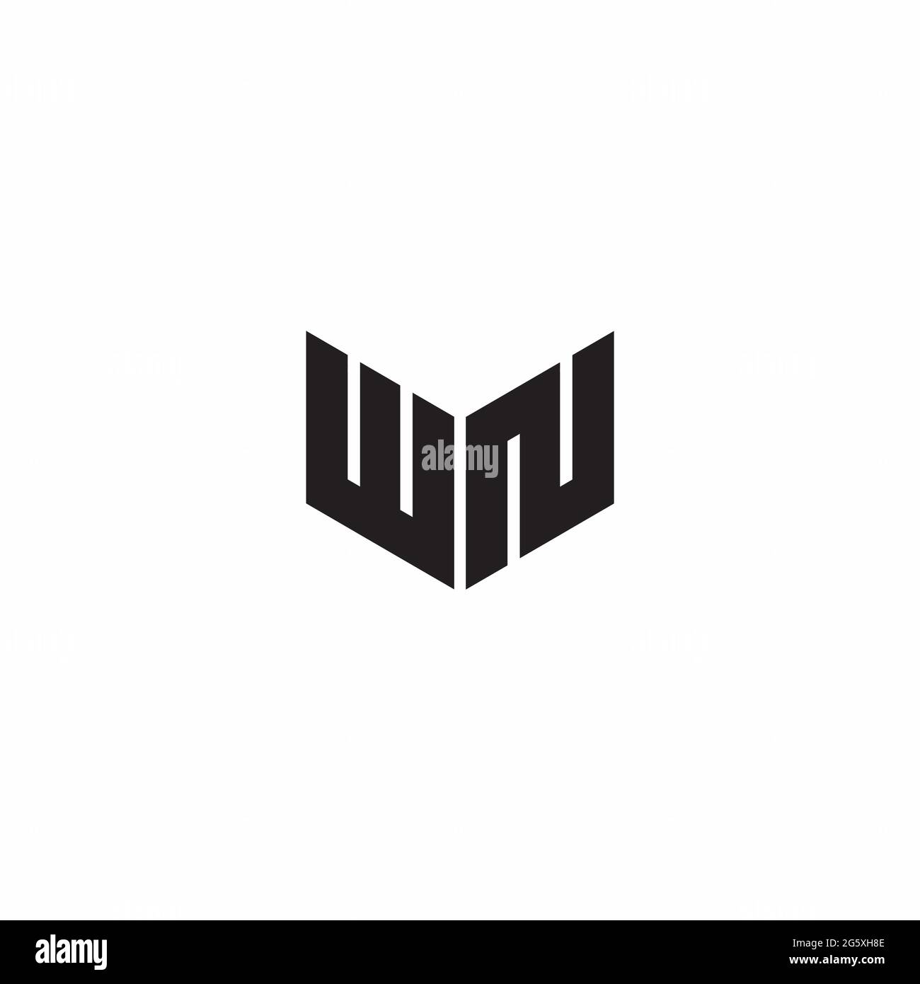Initial letter wn Stock Vector Images - Alamy