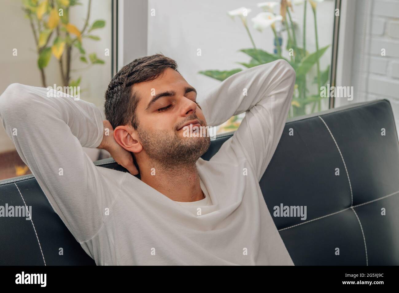 Relaxed man resting on hi-res stock photography and images - Alamy