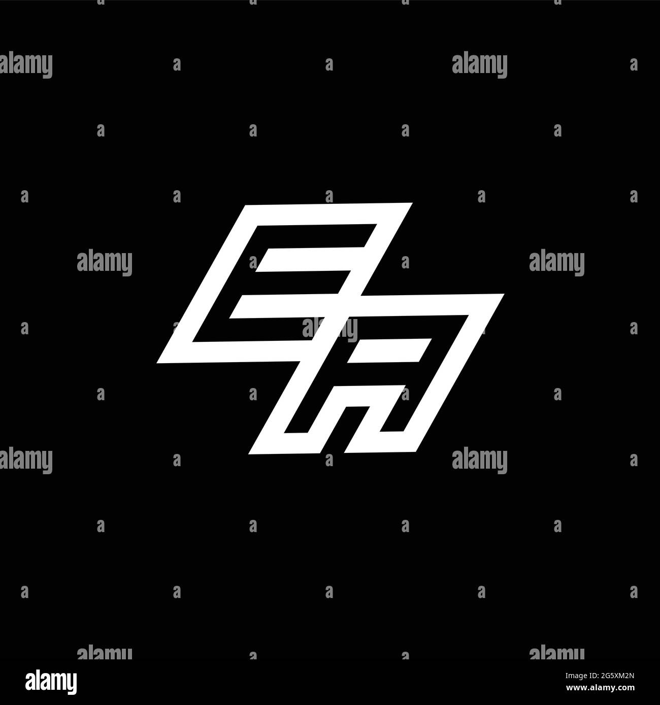 EA logo monogram with up to down style negative space design template ...