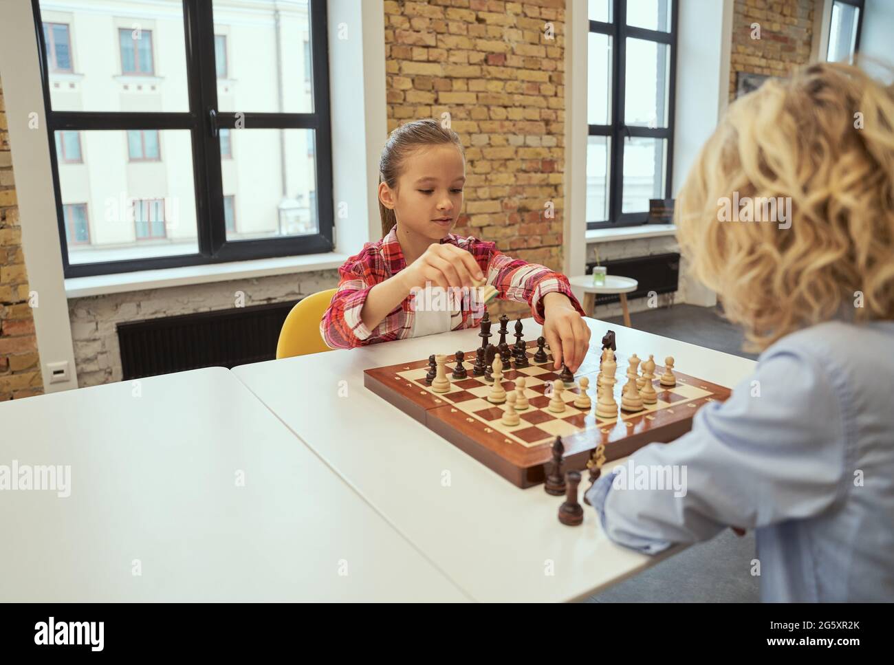 Little Clever Boy Playing Chess Online Stock Photo - Image of monitor,  home: 62046156