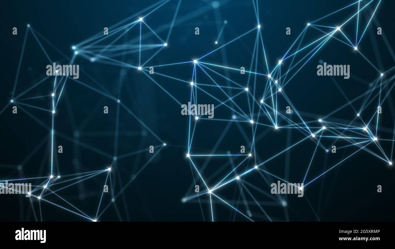 Abstract Plexus technology background from lines and dots. Space ...