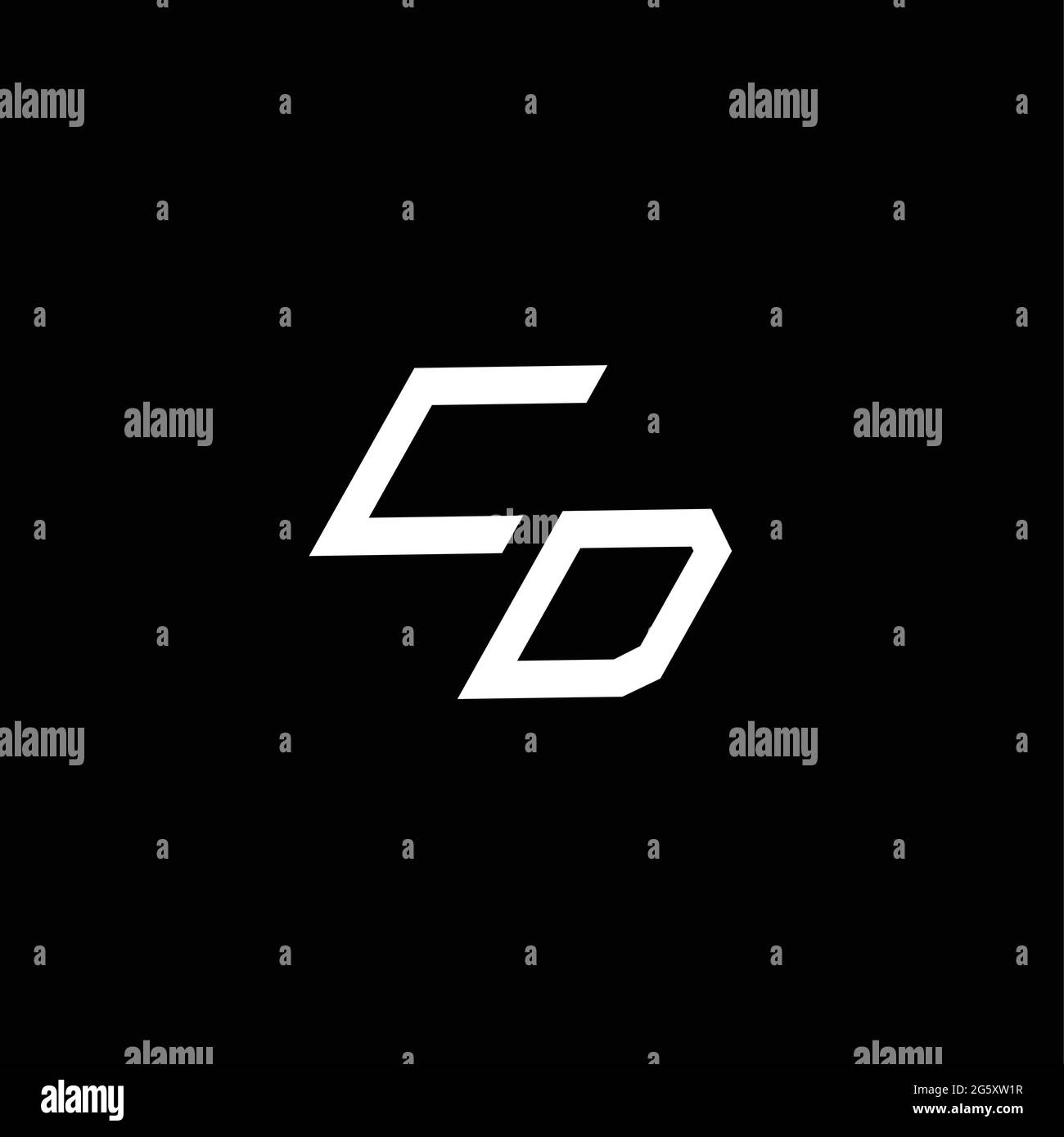 CD logo monogram with up to down style modern design template isolated ...