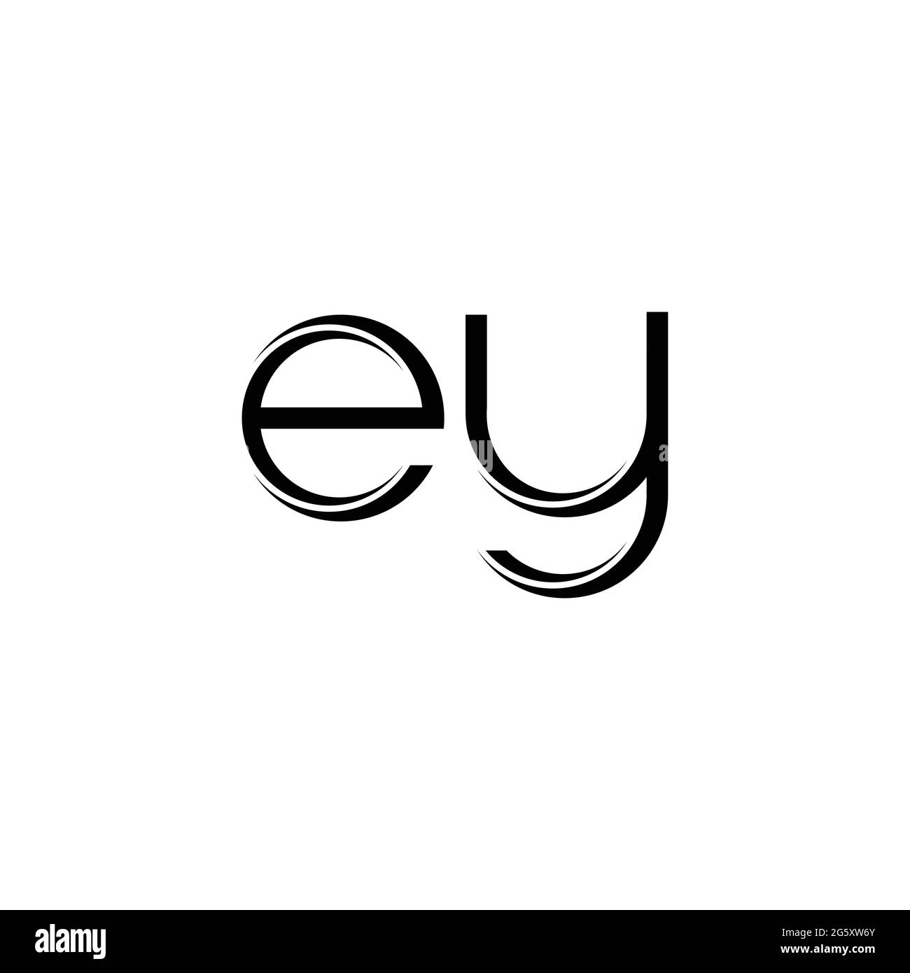 EY Logo monogram with slice rounded modern design template isolated on