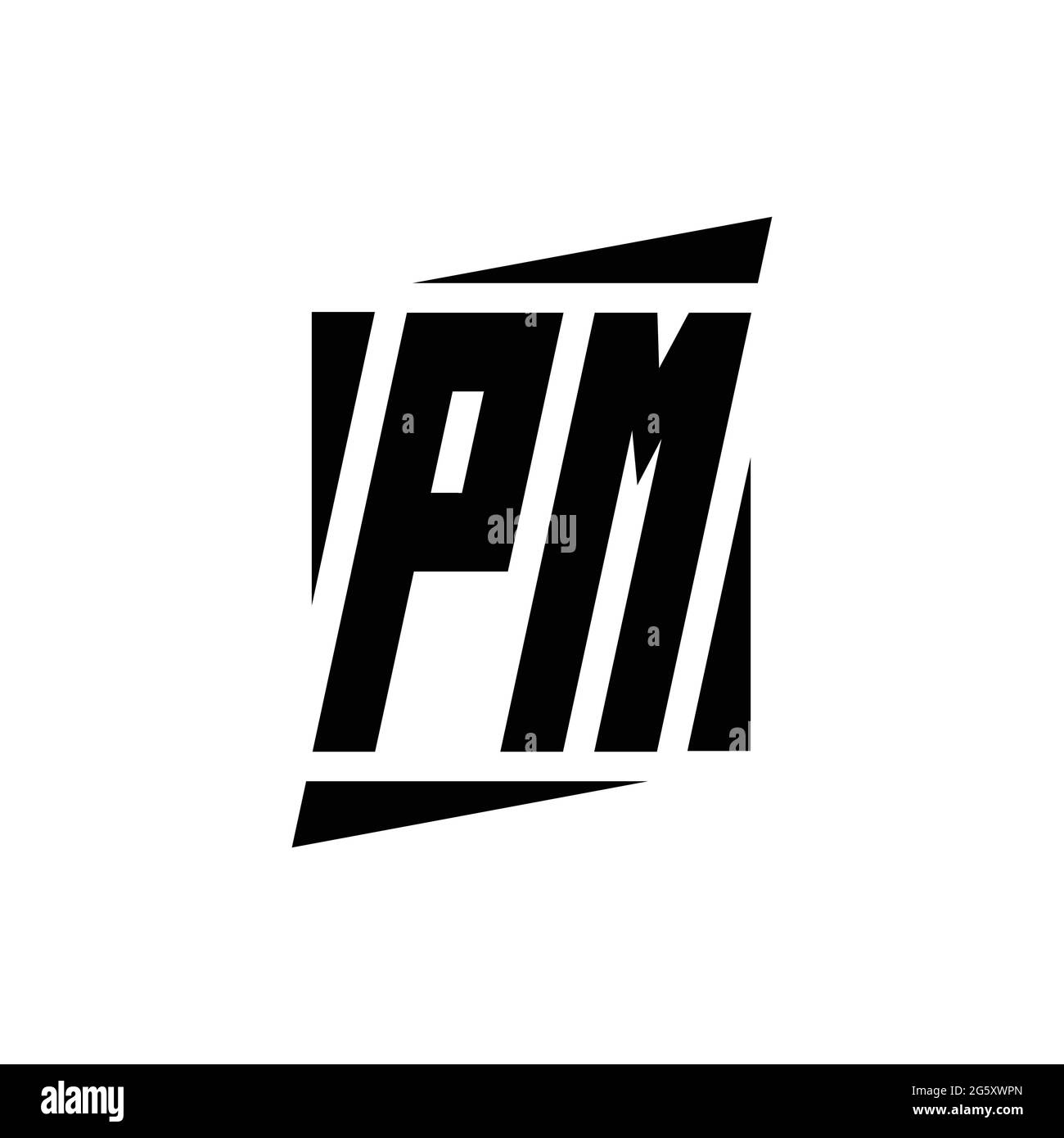 PM Logo monogram with modern style concept design template