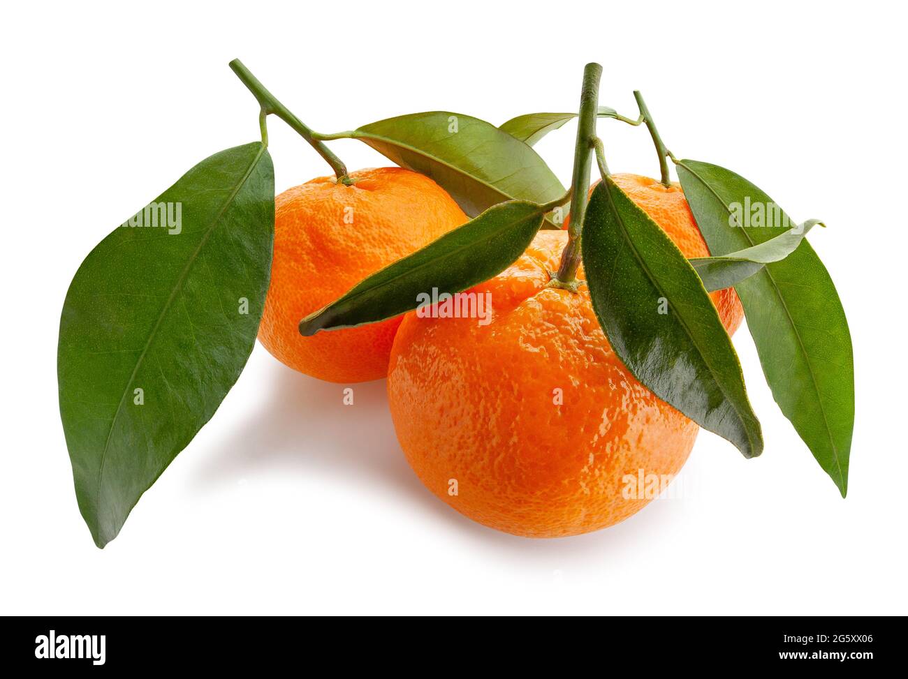 tangerine path isolated on white Stock Photo