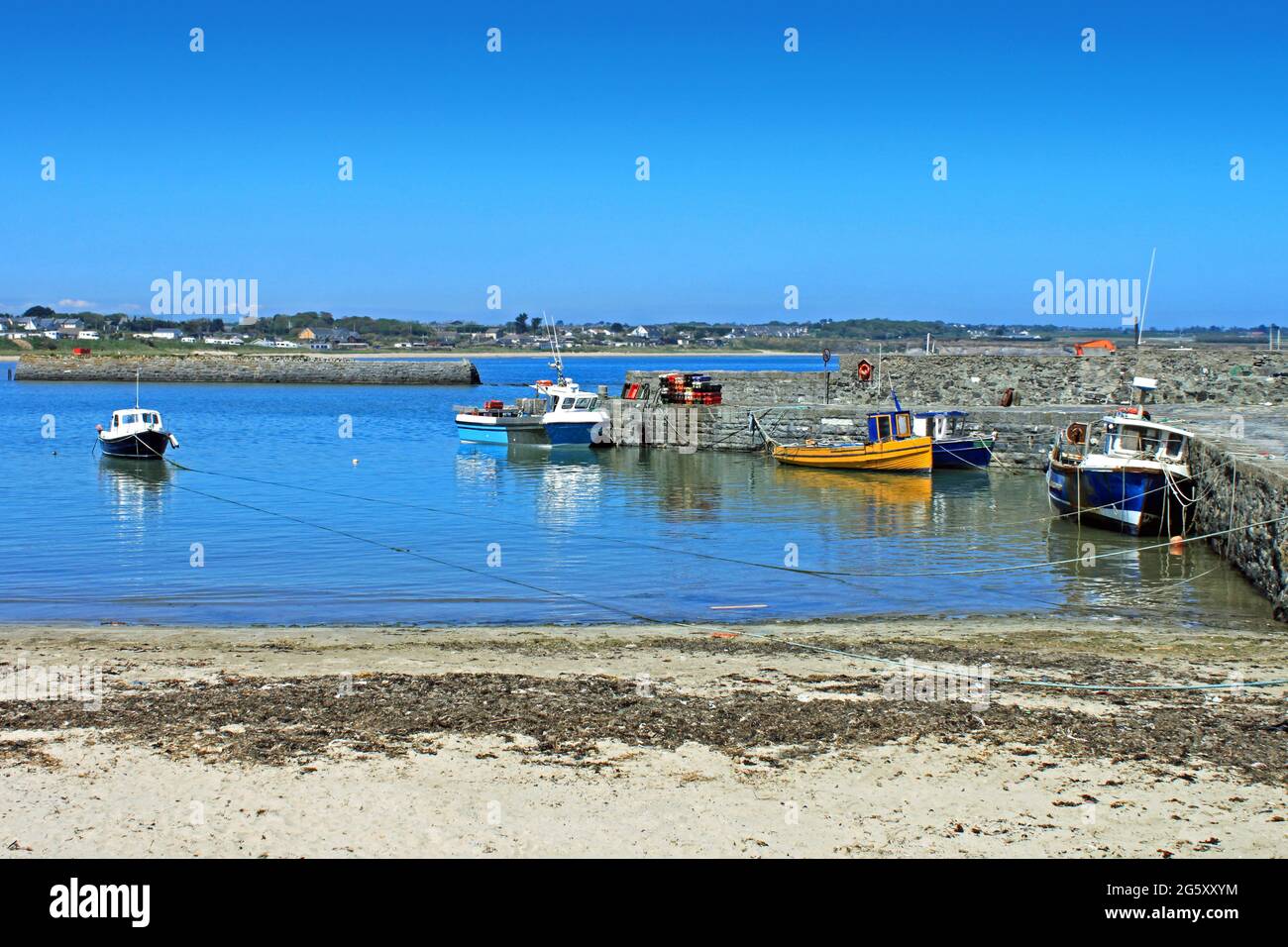 Boats at Rush harbor, County Dublin Stock Photo Alamy
