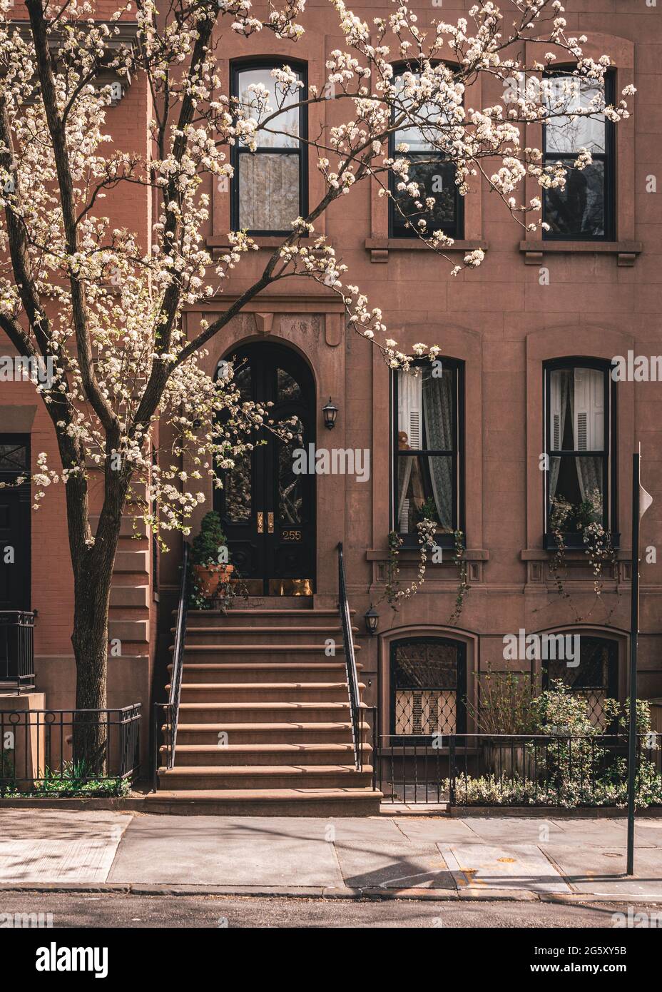 Brownstone in Brooklyn Heights, Brooklyn, New York Stock Photo
