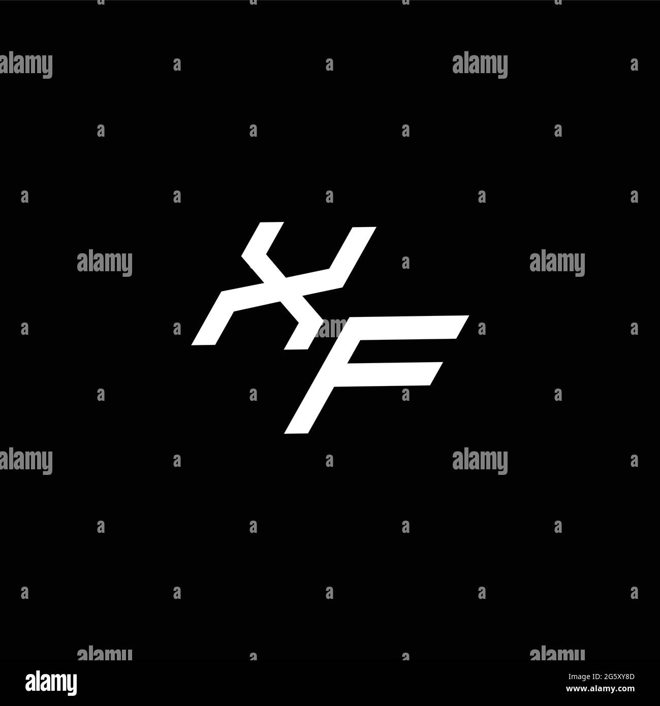 XF logo monogram with up to down style modern design template isolated ...