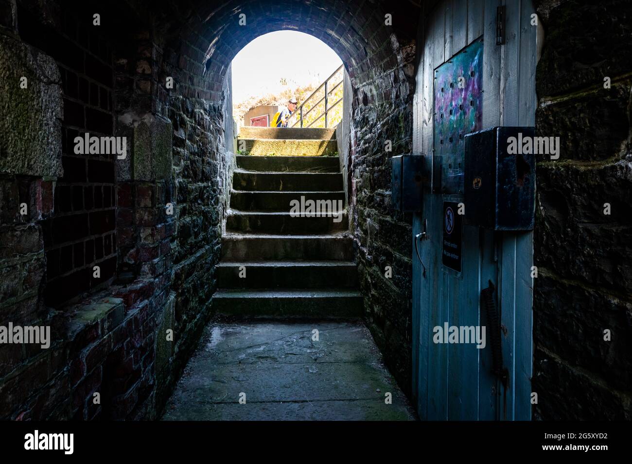 doorway leading to the lower battery of fort charlotte Stock Photo