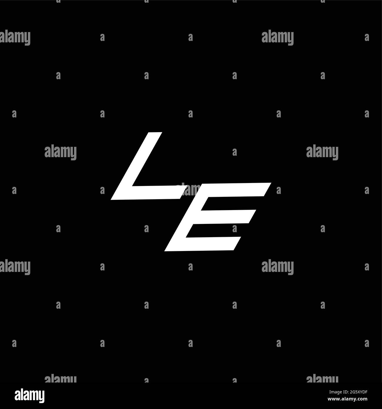 LE logo monogram with up to down style modern design template isolated ...
