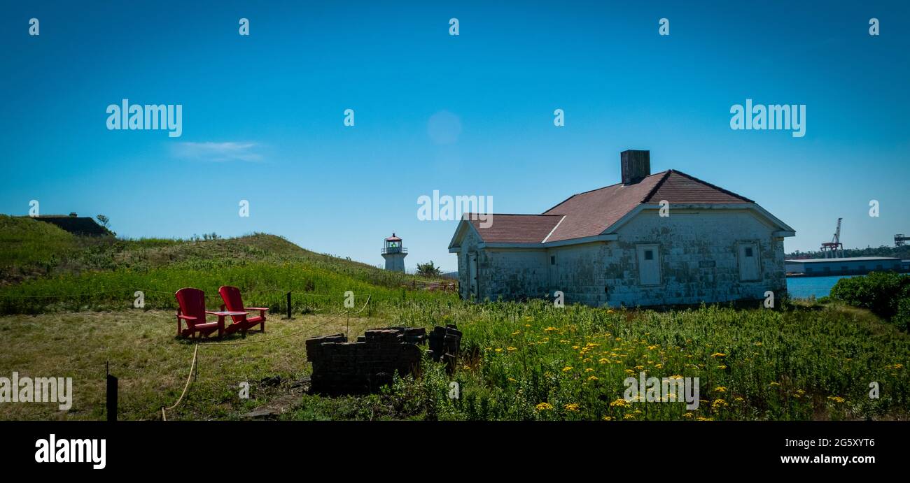 Lighthouse Keeper’s House, Georges island Stock Photo