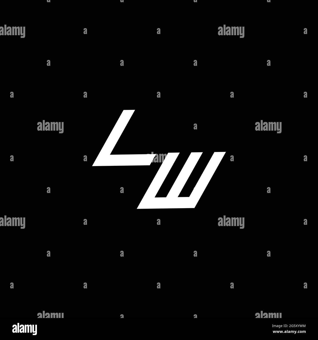 LW logo monogram with up to down style modern design template isolated ...