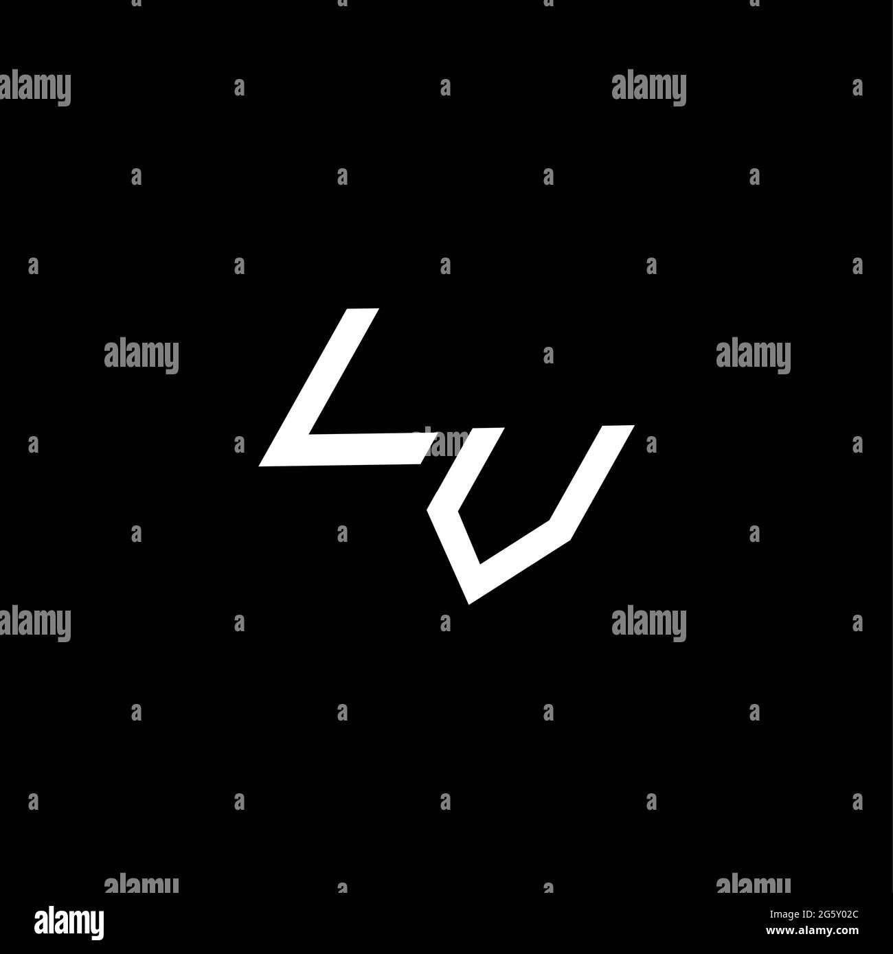 LV logo monogram with up to down style modern design template