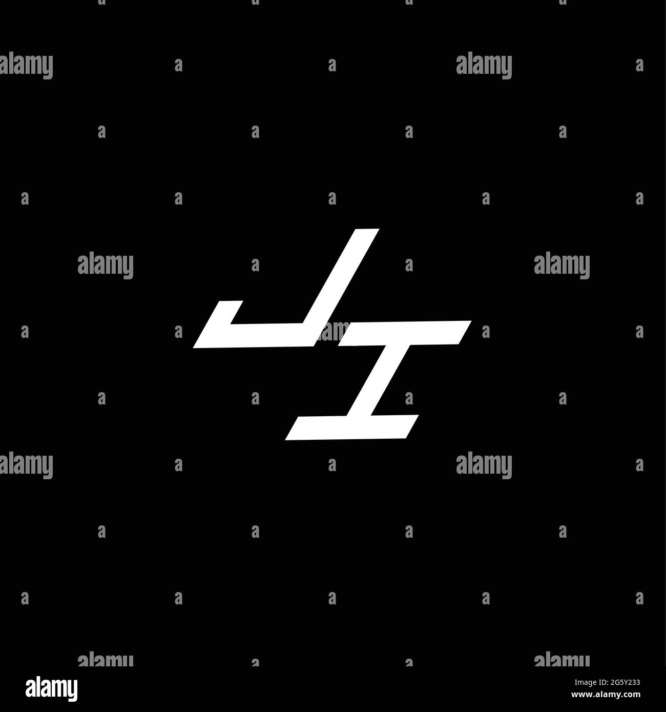 JI logo monogram with up to down style modern design template isolated ...