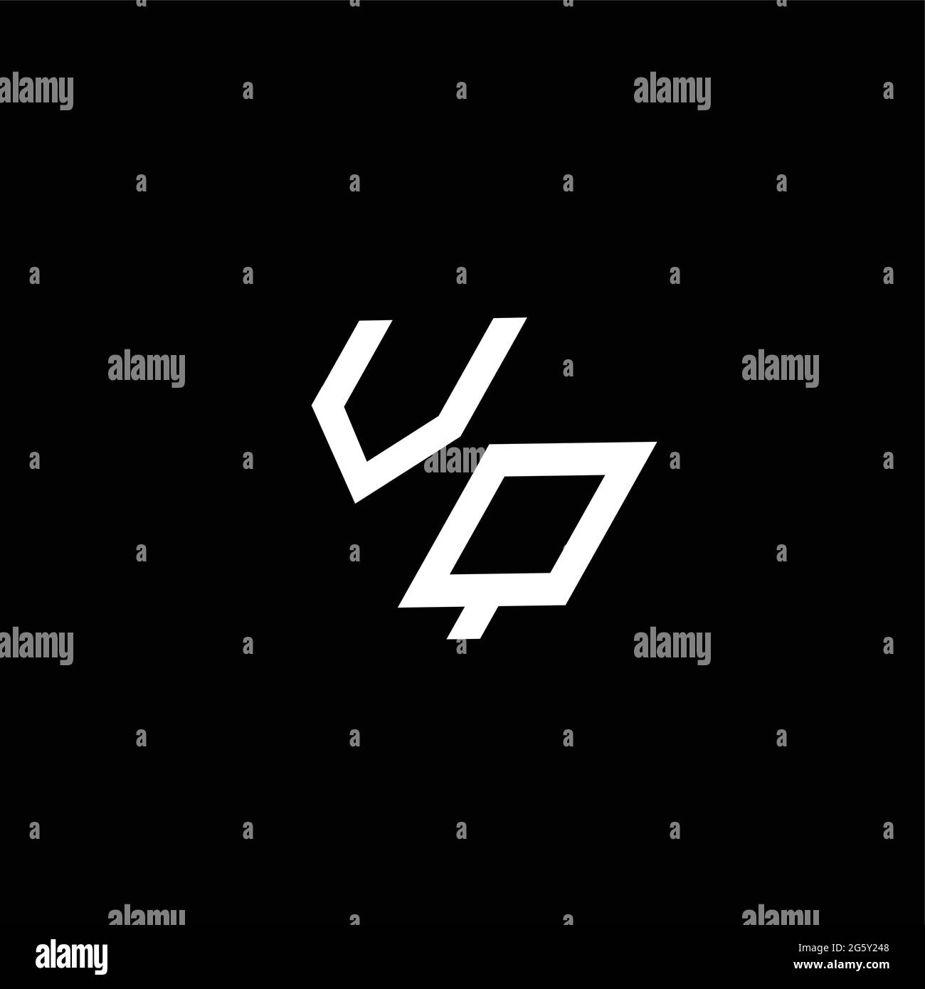 VQ logo monogram with up to down style modern design template isolated ...
