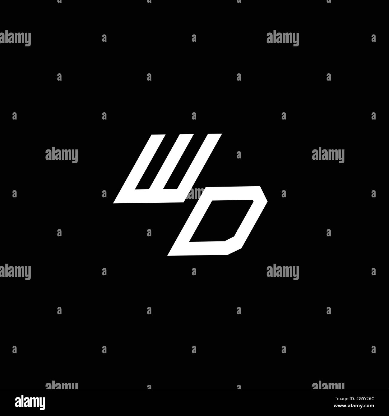 Wd Logo Monogram With Up To Down Style Modern Design Template Isolated On Black Background Stock Vector Image Art Alamy
