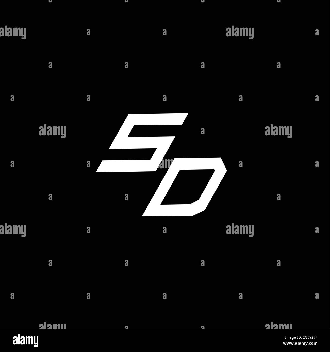 SD logo monogram with up to down style modern design template isolated ...