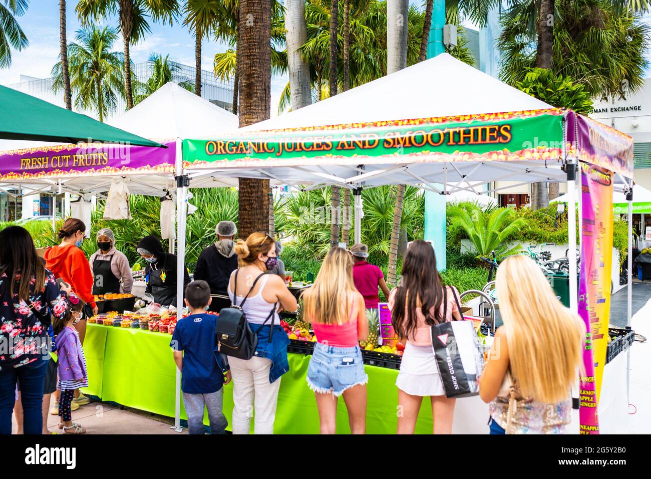 Miami Beach, USA January 17, 2021 Famous Lincoln road shopping