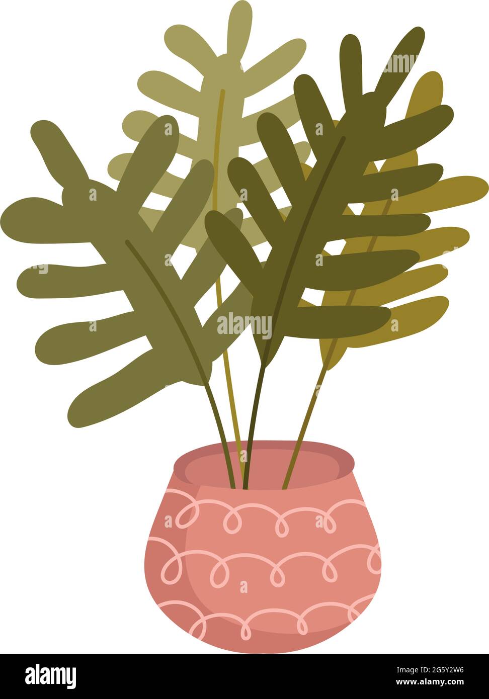 decorative plant in pot Stock Vector Image & Art - Alamy