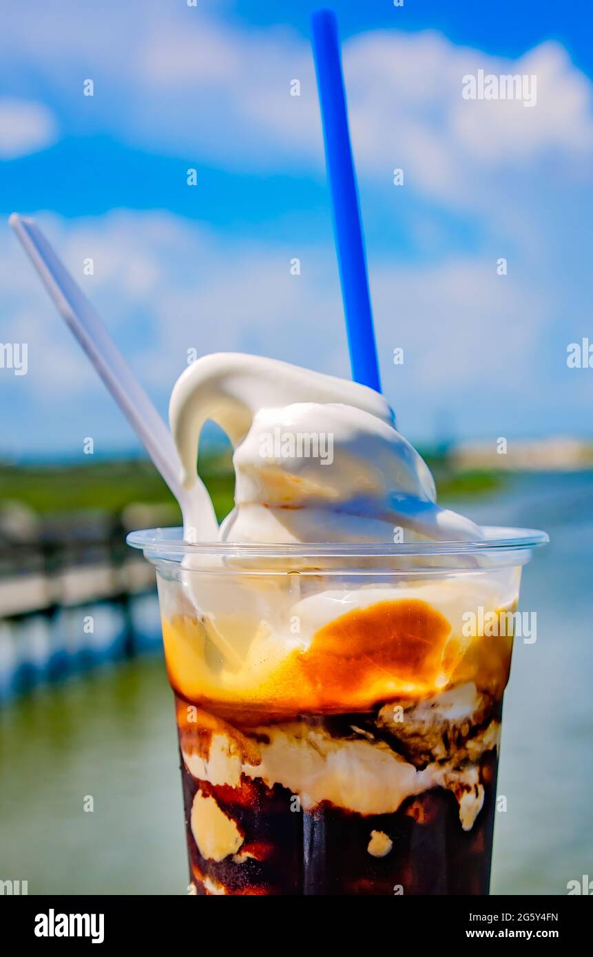 A Frosty Sea Turtle ice cream sundae is pictured on the dock at BGH