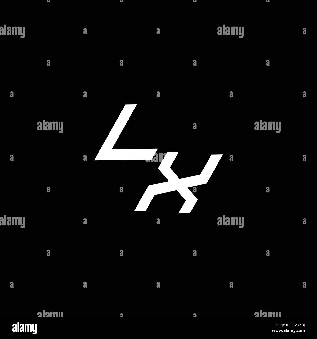 LX logo monogram with up to down style modern design template isolated ...