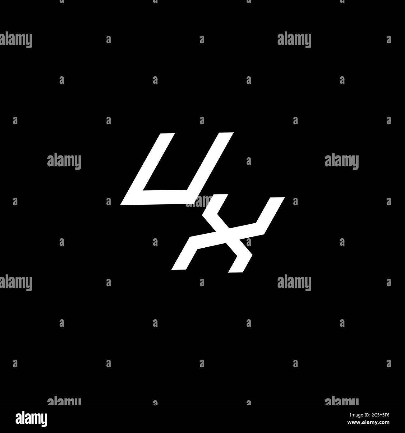 UX logo monogram with up to down style modern design template isolated ...