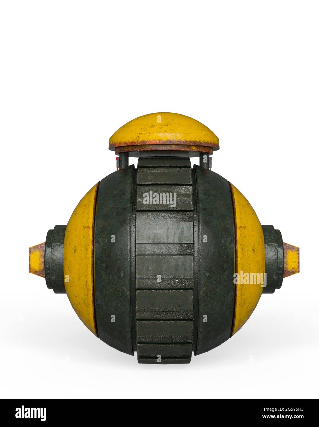 robot ball in white background rear view, 3d illustration Stock Photo -  Alamy