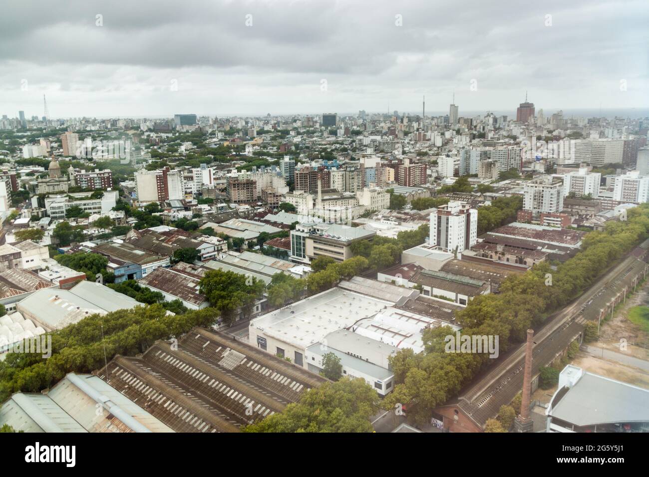Aerial view of Montevideo, Uruguay Stock Photo