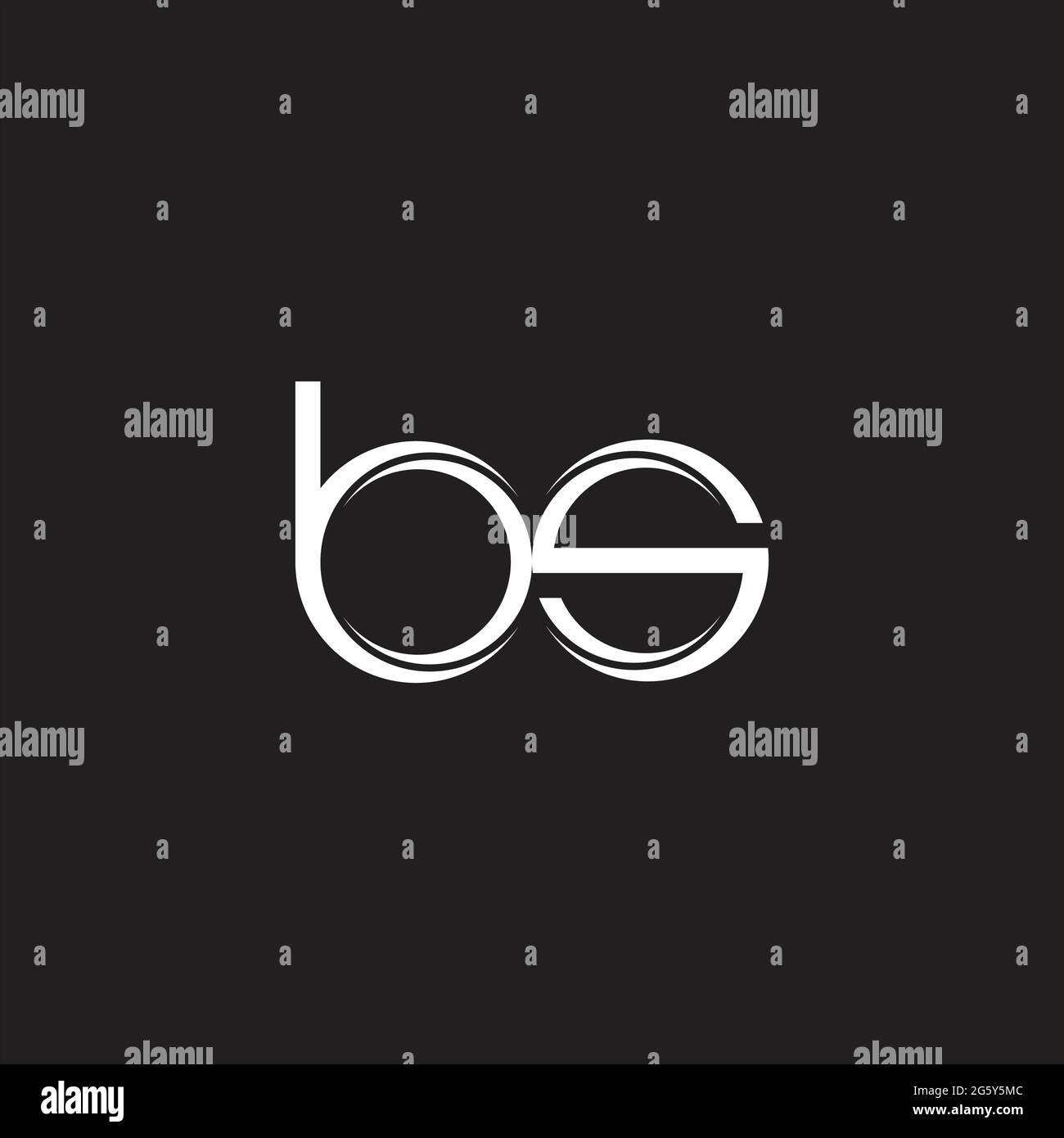 Initial Letter Split Lowercase Logo Modern Monogram Template Isolated on Black White colors with vector 10 Stock Vector