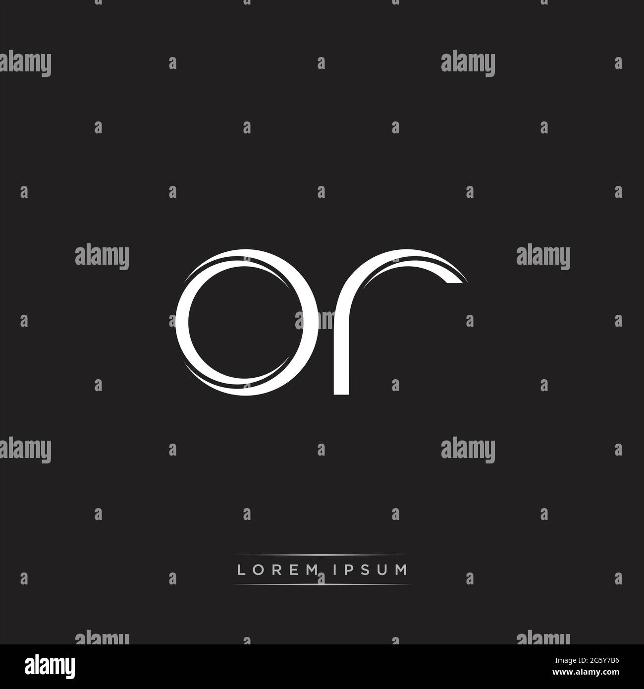 Initial Letter Split Lowercase Logo Modern Monogram Template Isolated on Black White colors with vector 10 Stock Vector