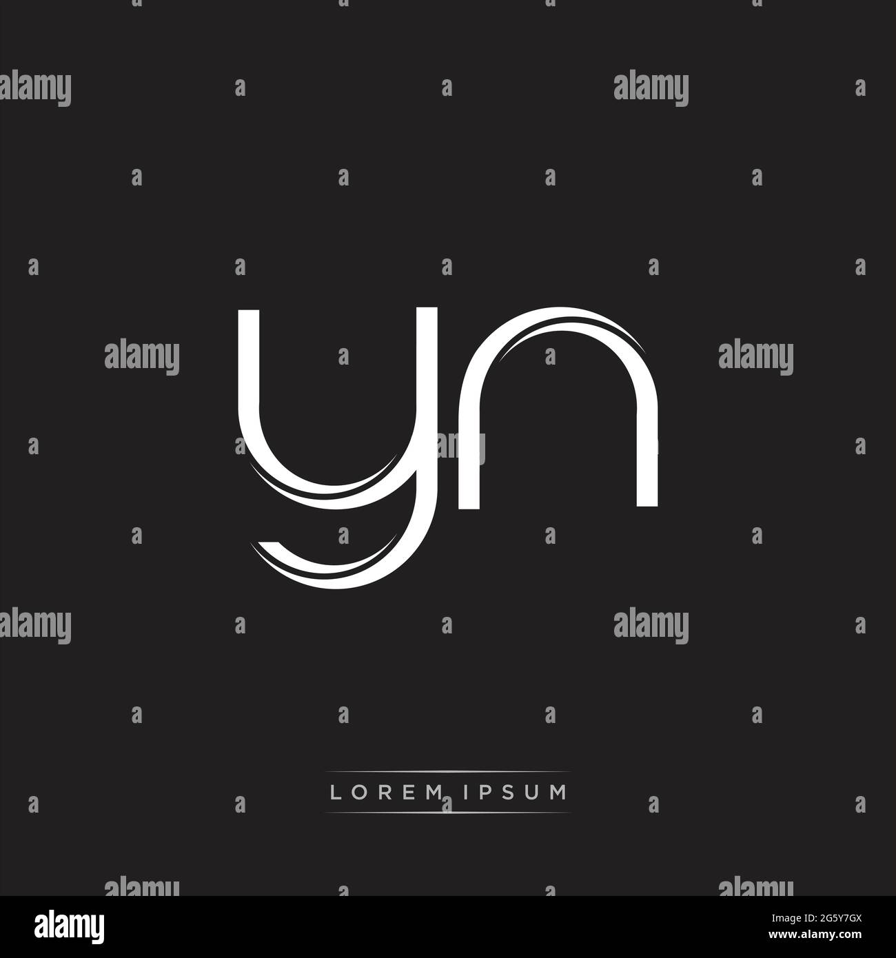 Initial Letter Split Lowercase Logo Modern Monogram Template Isolated on Black White colors with vector 10 Stock Vector