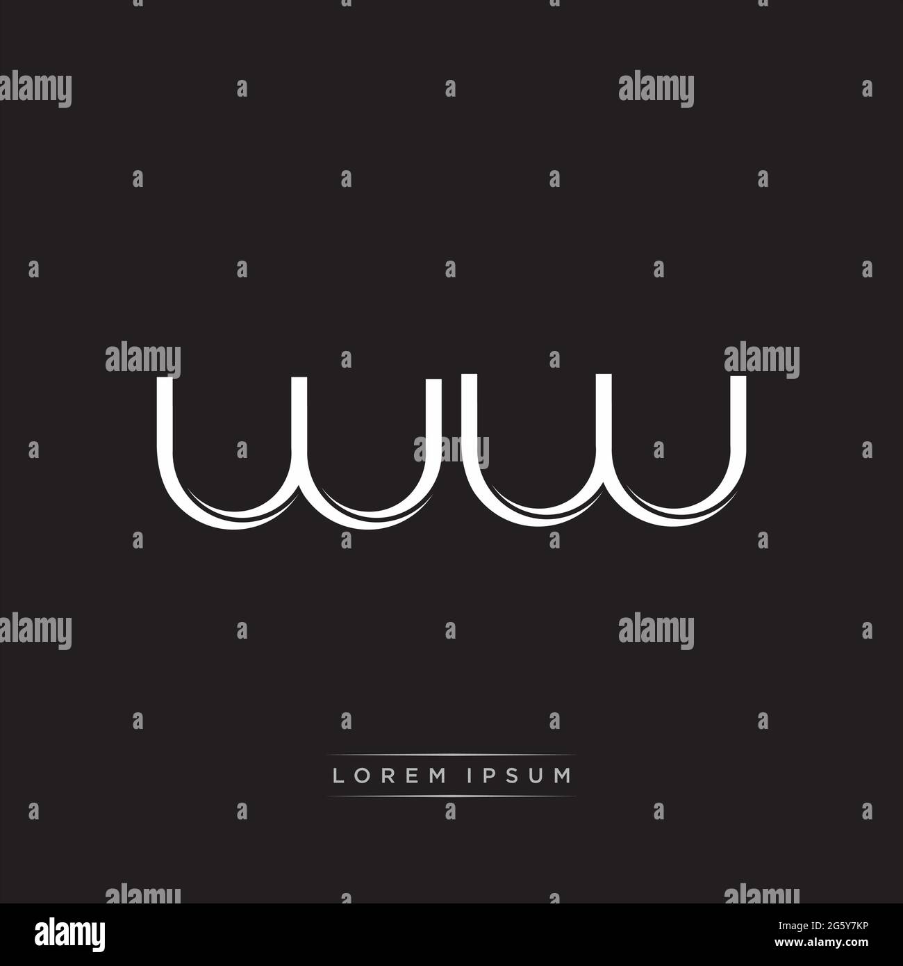 Initial Letter Split Lowercase Logo Modern Monogram Template Isolated on Black White colors with ...