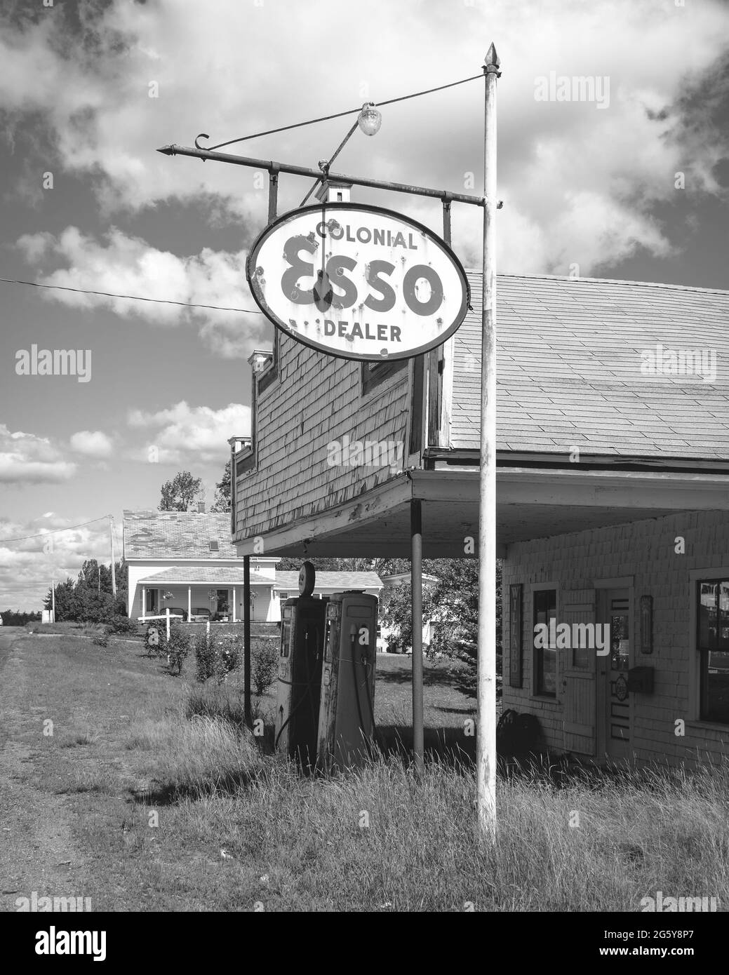 An abandoned gas station in Maine Stock Photo Alamy