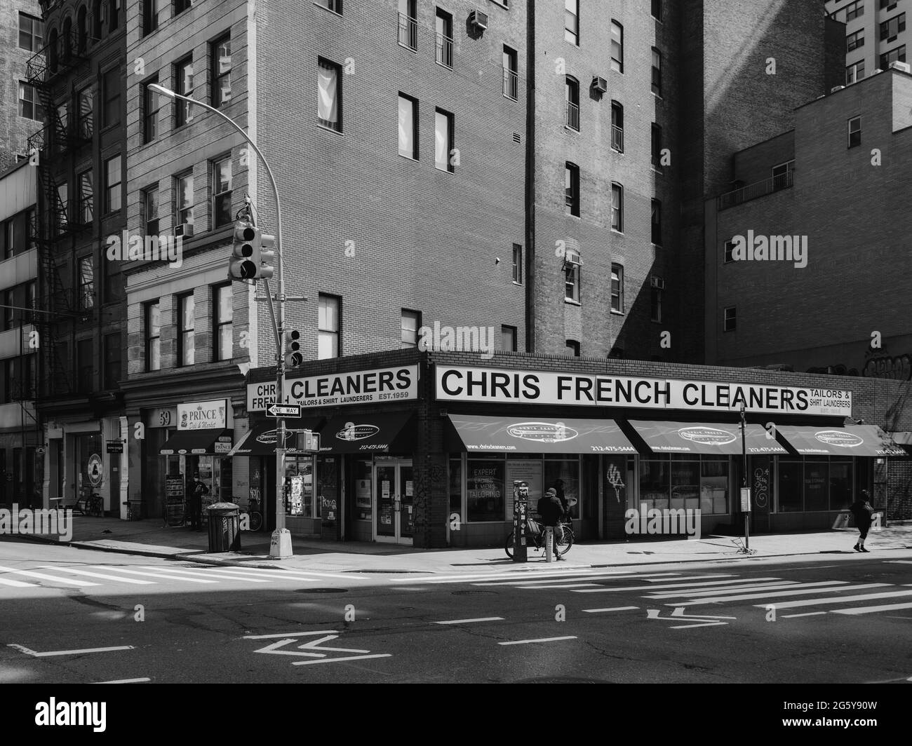 Chris French Cleaners sign at Astor Place, in the East Village