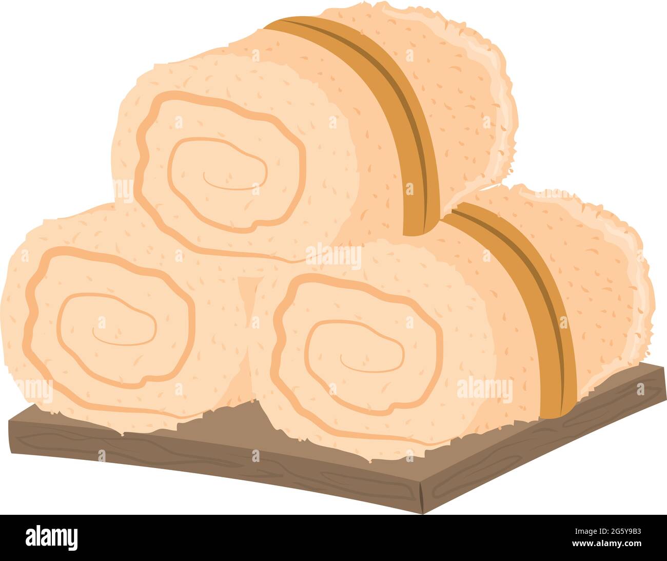 rolled towels clean Stock Vector