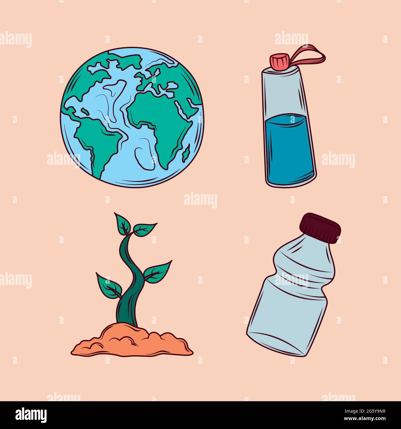 save the planet set Stock Vector