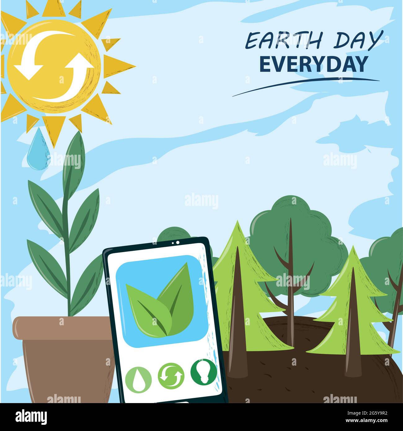 earth day everyday Stock Vector