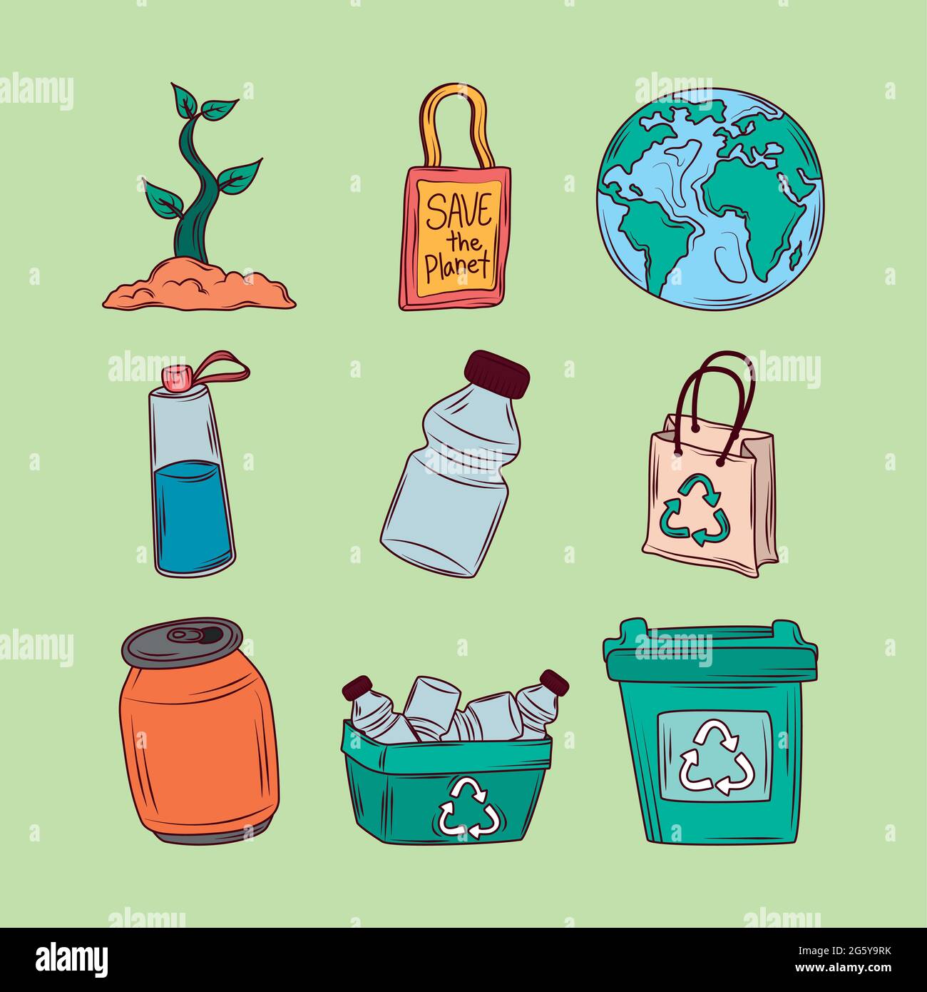 ecological icon set Stock Vector Image & Art - Alamy