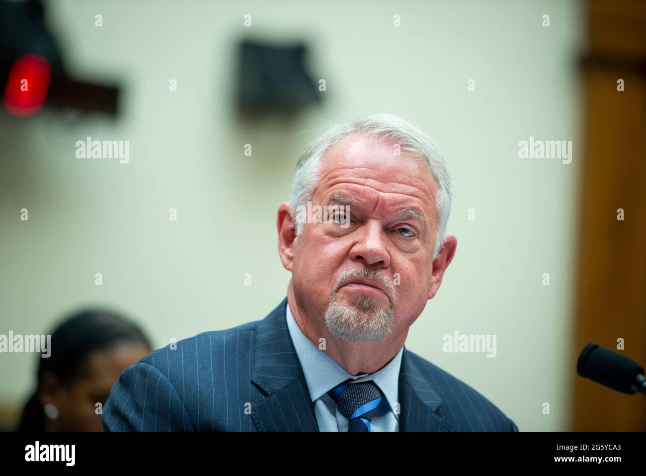 Washington, United States Of America. 30th June, 2021. Tom Burt, Corporate  Vice President, Customer Security & Trust, Microsoft Corporation, appears  before a House Committee on the Judiciary hearing “Secrecy Orders and  Prosecuting