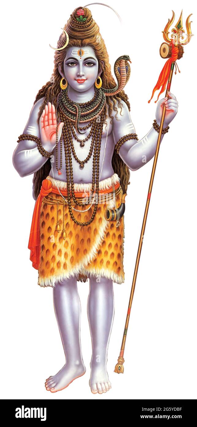 High Resolution Hindu Mythology Picture of Lord Shiva Stock Photo ...