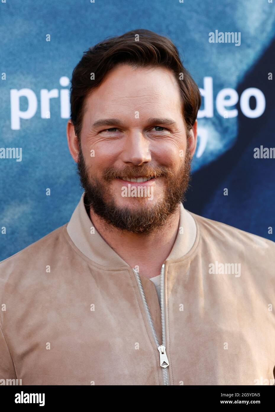 Cast member Chris Pratt poses as he attends the premiere for the film 'The Tomorrow War' at Banc of California Stadium in Los Angeles, California, U.S., June 30, 2021. REUTERS/Mario Anzuoni Stock Photo