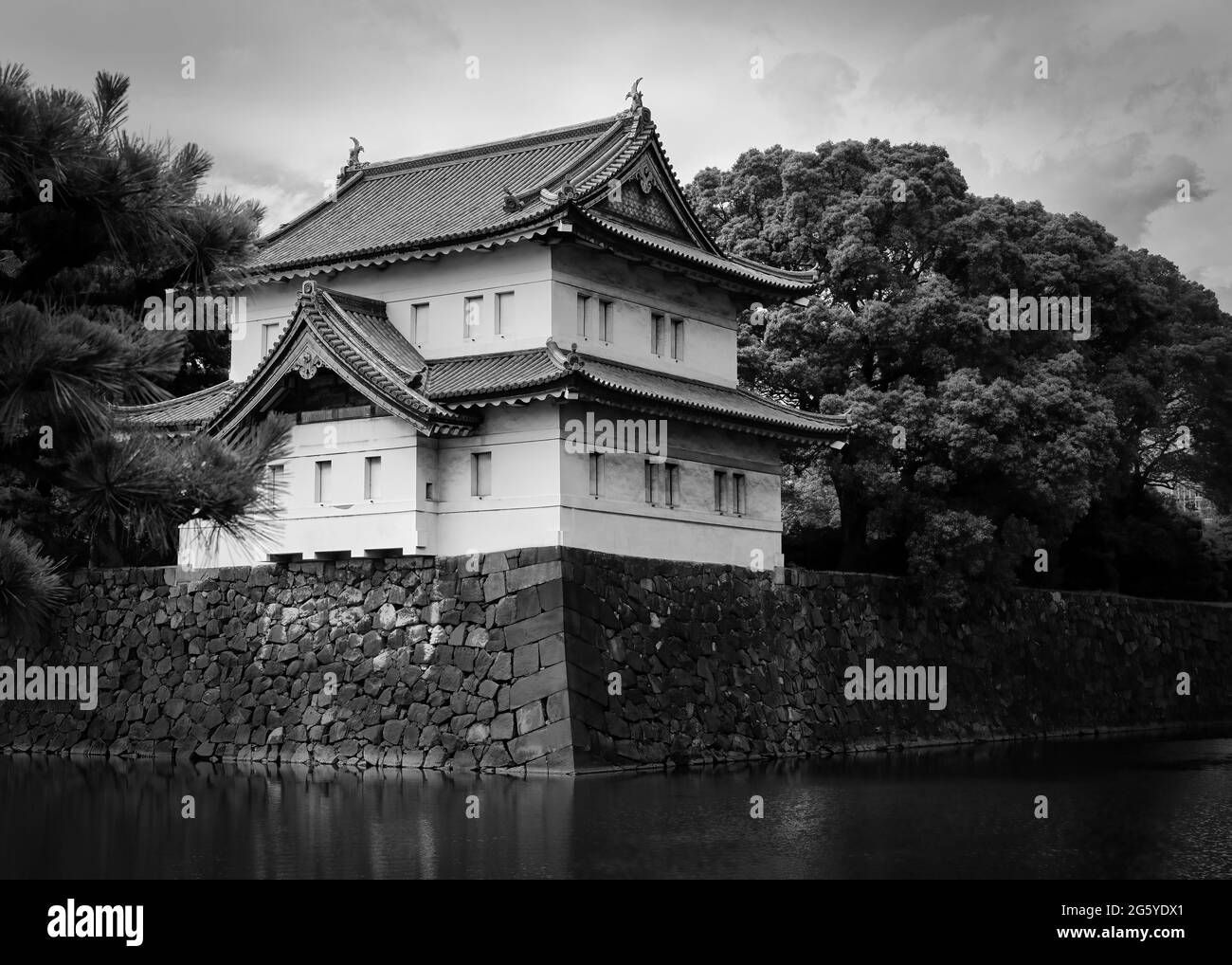 The moat of the Imperial Palace in Tokyo, Japan. Stock Photo