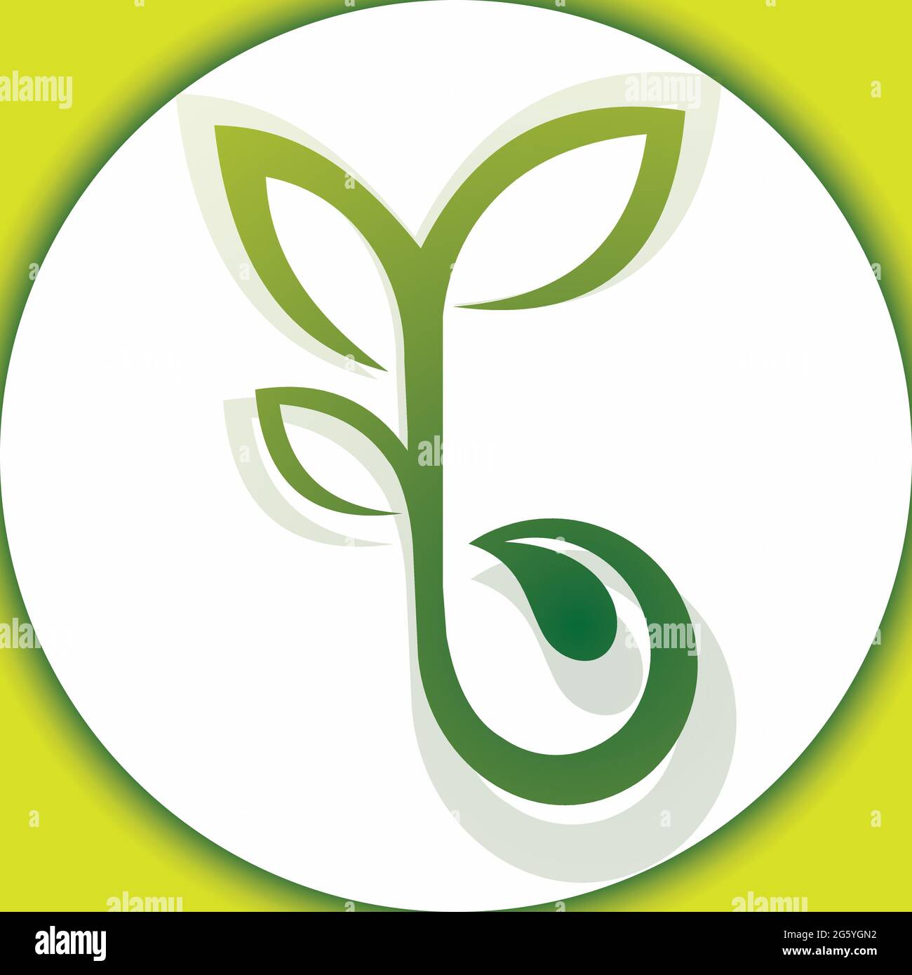 seedling, sprout, sapling flat icon in illustrator Stock Vector Image ...